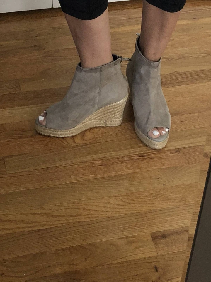 Zapato Alpargata Elyse Walker Gamuza Punta Abierta Cuña-Talla 36 Foto 2 de 4