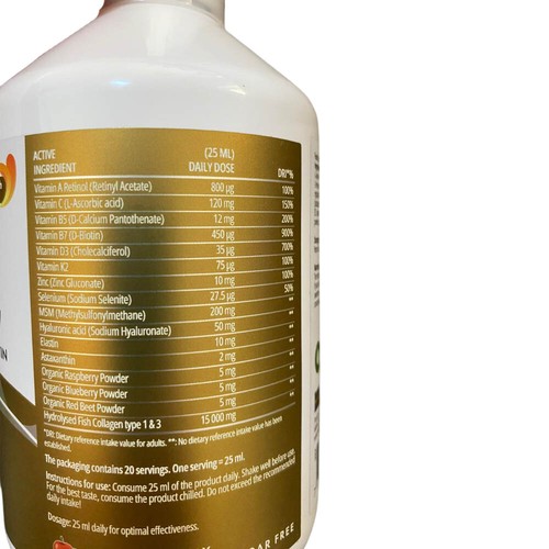 Swedish Nutra Liquid 15000mg Marine Collagen Anti-Aging Drink, Hair, Skin x3 - Picture 15 of 16