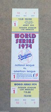 WORLD SERIES FULL UNUSED TICKET - 1974 - Gm 1 - DODGERS ATHLETICS A's