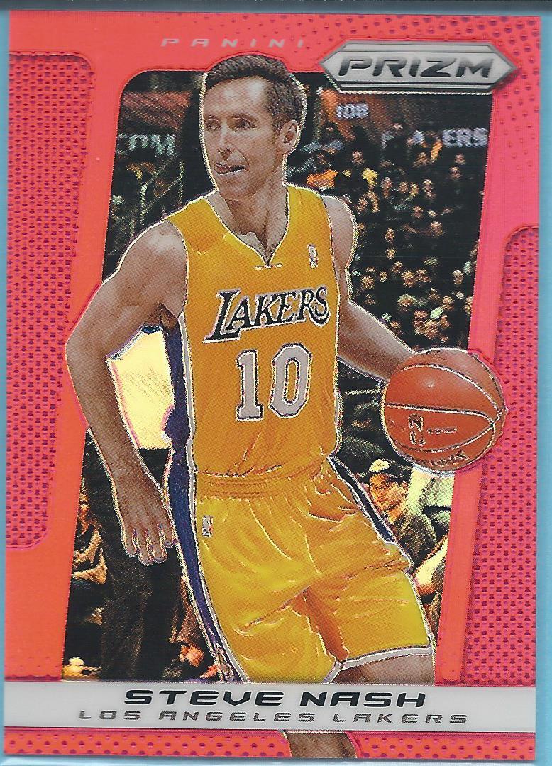 2013-14 Panini Prizm STEVE NASH RED REFRACTOR Los Angeles Lakers #85