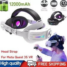 Adjustable RGB Head Strap with 12000mAh Battery for Meta Quest 3S VR Accessories