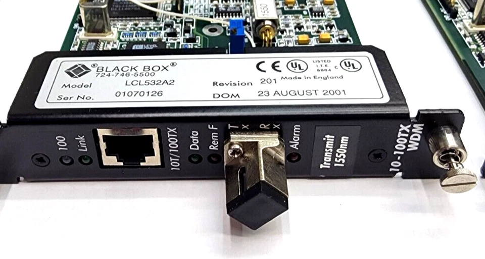 (SET) BLACK BOX LCL532A CITYLIGHT 10/100MBPS ETHERNET WDM TRANSCEIVER CARD *B2 - Image 2 of 4