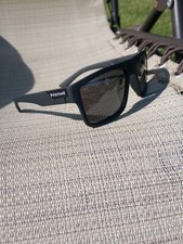 FREE SHIPPING- Black Polarized Sport Aviator Like Black Sunglasses Unisex Men's