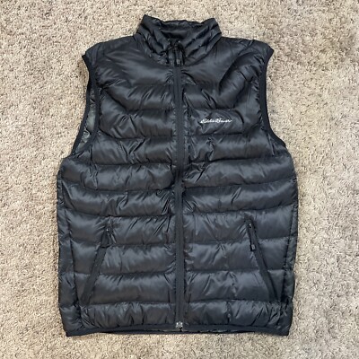 Eddie Bauer First Ascent Goose Down Puffer Vest Black Mens - Main Image