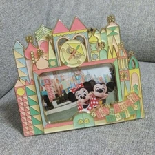 Disneyland It's a Small World Photo Frame New Mickey Minnie Mouse Tokyo Japan