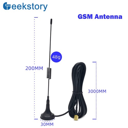 3dBi GSM Antenna 900-1800MHz Dual Band Signal Booster SMA Connector Male - Picture 2 of 4