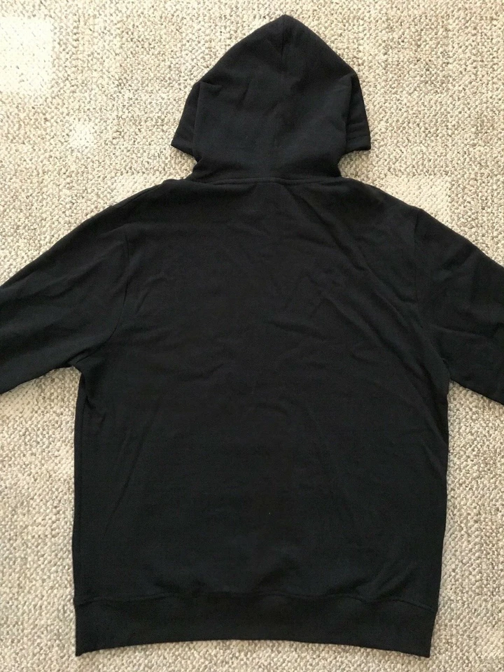 WeSC Mens Overlay Chest Hood Men's Hooded Sweatshirt Black Size XL Hoodie - Image 4 of 4