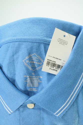 Men’s St Johns Bay Marina Azure Short Sleeve Polo NEW! NWT - Picture 3 of 3