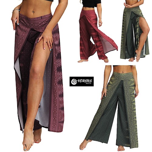 Pantaloni Etnici Donna Spacco Boho Chic Woman Ethnic Split Trousers TRA046  | eBay
