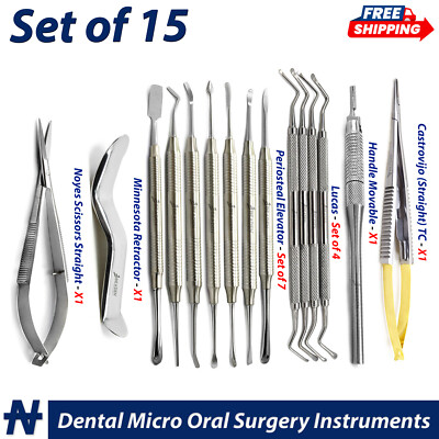 Dental Micro Oral Surgery Instruments Kit For Dental Surgical Surgery Procedures
