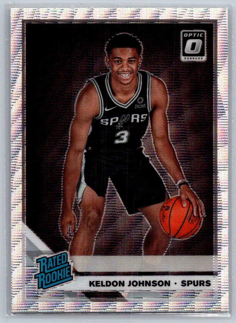 2019-20 Donruss Optic #186 Keldon Johnson Fanatics Silver Wave