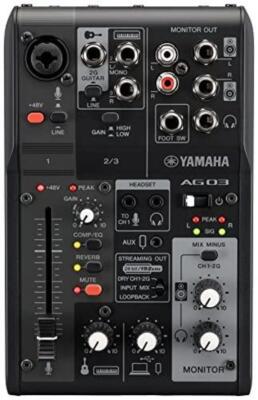 YAMAHA AG03MK2 B Black 3ch Live Streaming Mixer USB Audio