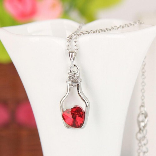 Love Bottle Silver Plated Girl Charm Necklace Gift Women Pendant Fashion Jewelry - Picture 16 of 19