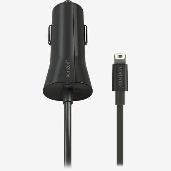 Verizon Car Charger 9ft Lightning Cable for iPhone - MFi Certified-image