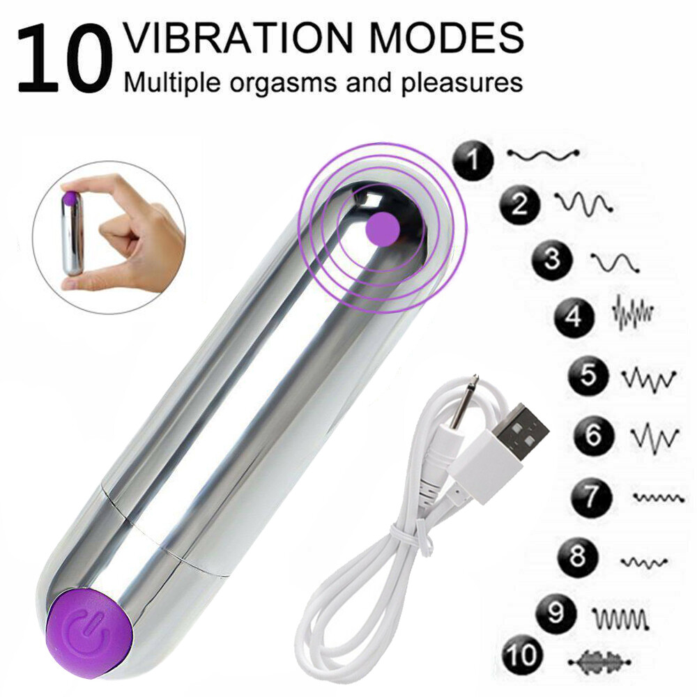 rabbit bullet vibrator Rechargeable Rabbit Bullet Vibrator G-Spot Dildo Female Adult-Sex-Toy  Massager