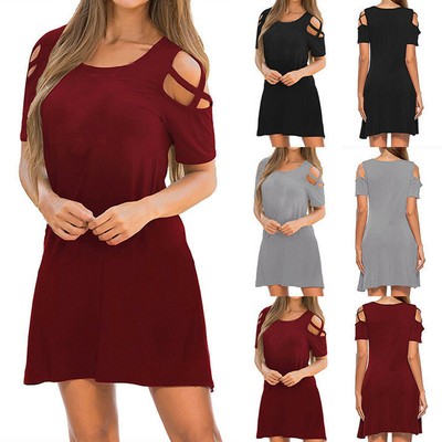 cold shoulder dress tops