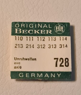 3x Unruhwelle für HB. Becker 110-114, 213, 214, 312, 313,314- Ersatzteil Uhr NEU