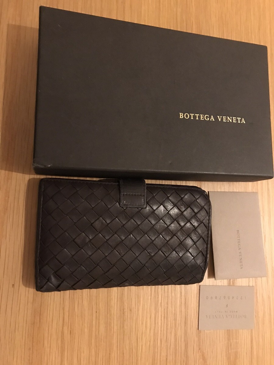 Bottega Veneta Wallet Purse Intrecciato Brown Woman unisex