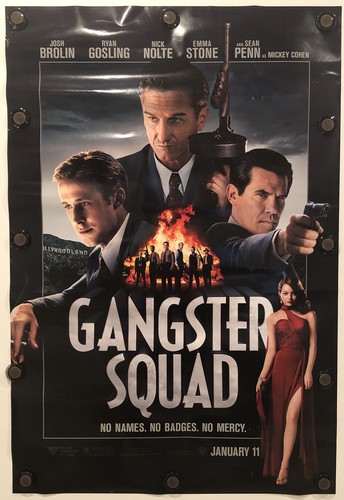 GANGSTER SQUAD Original One Sheet Movie Poster - 2013 - RYAN GOSLING