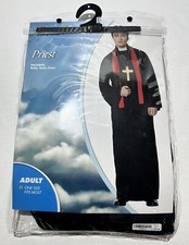 Priest Halloween Costume Adult Size One Size Fits Complete
