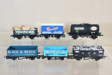 HORNBY LIMA RAKE of 6 NCB ESSO DEARNE VALLEY BAXTER'S BLACK & REOCH WAGON nz