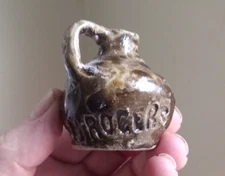 1960s RARE M.ROGERS SIGNED GEORGIA FOLK ART POTTERY MINI JUG HAND MADE BY MARIE