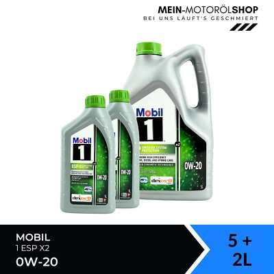 Mobil 1 ESP X2 0W-20 VW 509 00/508 00 MB 229.71 GM Porsche 5+2 Liter = 7 Liter