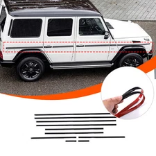 PVC Glossy Black SIDE MOLDING Sticker Trim For Benz G class W463 G63 2003-2018