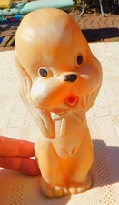 VINTAGE MID-20th CENTURY ADORABLE PUPPY DOG RUBBER TOY - SQUEAKER STILL WORKS