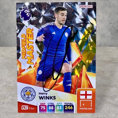 Harry Winks (Leicester City) Signed Card Panini Adrenalyn XL Premier League 2025