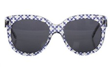 Stella McCartney SM4035-2050/87 Blue  Purple Flowers / Grey Tinted Sunglasses