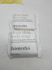 This Works Soap Lot Of 2, 1 Clean Skin Body & 1 Clean Face Soap 1.25 oz Each NEW