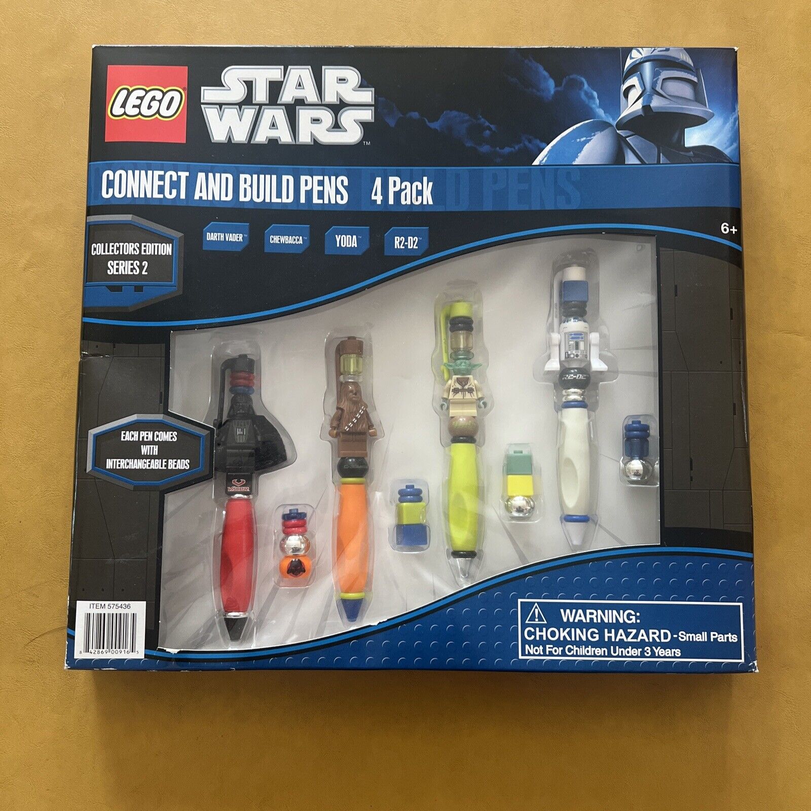 LEGO Collector’s Edition Star Wars Set of 4 Pack Connect and Build Pens w/ Beads