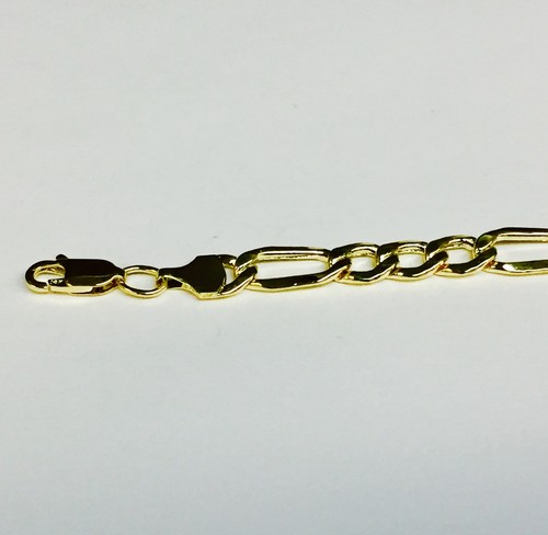 10k Gelbgold 18" Herren Lite Figaro Panzerkette/Halskette 6,6 mm 8,4 Gramm - Bild 7 von 12