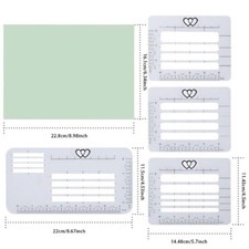 4pcs Durable Envelope Addressing Stencils Mailing Writing Guide Tool for Letters