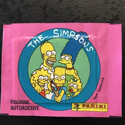 Original pochette bustina packet figurine panini The Simpsons 1991 - Photo 1/2