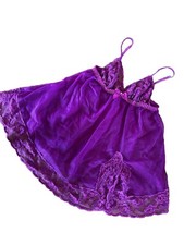 Small Fredericks of Hollywood Purple Lingerie Babydoll Nightie Teddy Purple