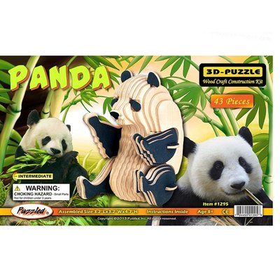 Puzzled Panda 3D Natural Wood Puzzle