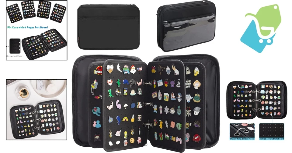 Elegant Travel Pin Collection Case With Velvet Lining - Great Gift Idea - Image 2 of 4