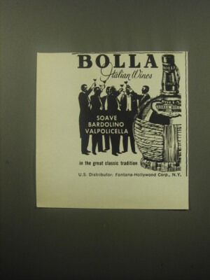 1959 Bolla Wine Ad - Soave Bardolino Valpolicella