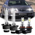 For Acura TL 2004 2005 2006 Front HID Headlight High/Low & LED Fog Light 4×Bulbs