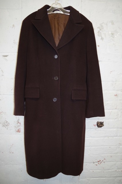lambskin trim wool cashmere blend tailored coat