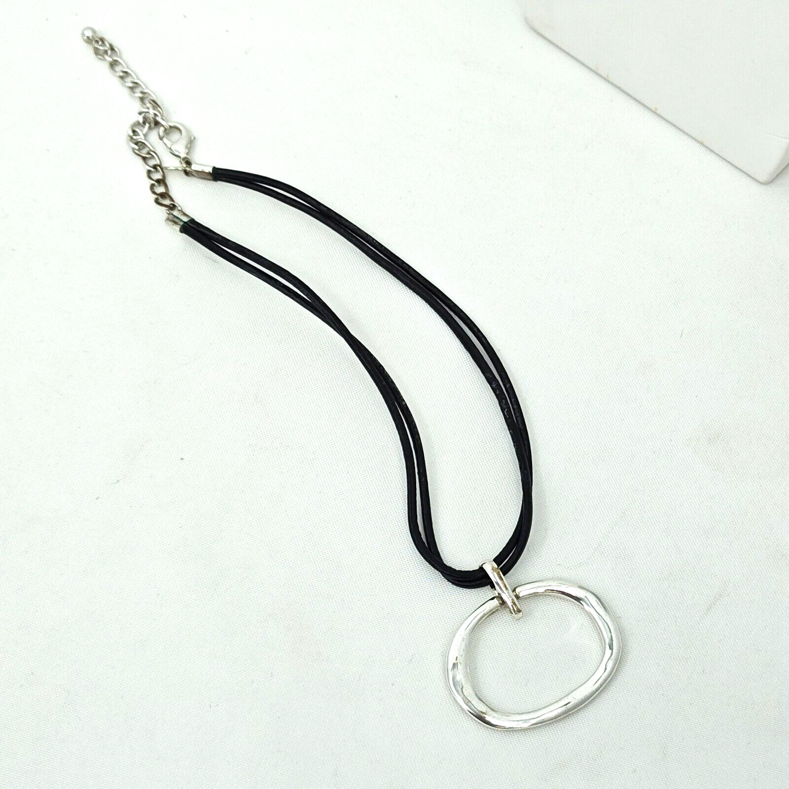 Chicos Statement Multi Strand Pendant Silver 160" - image 7