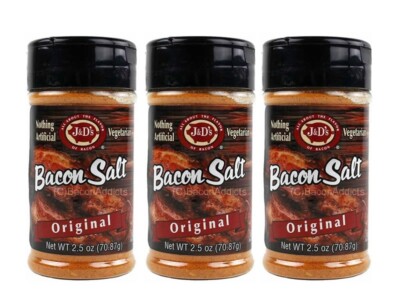 ORIGINAL BACON SALT - 3 PACK - LOW SODIUM BACON FLAVORED SEASONING SALTS