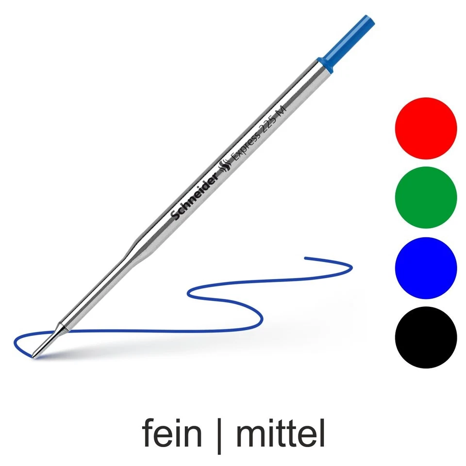 SCHNEIDER Kugelschreibermine EXPRESS 225 F M blau schwarz rot grün [wählbar]