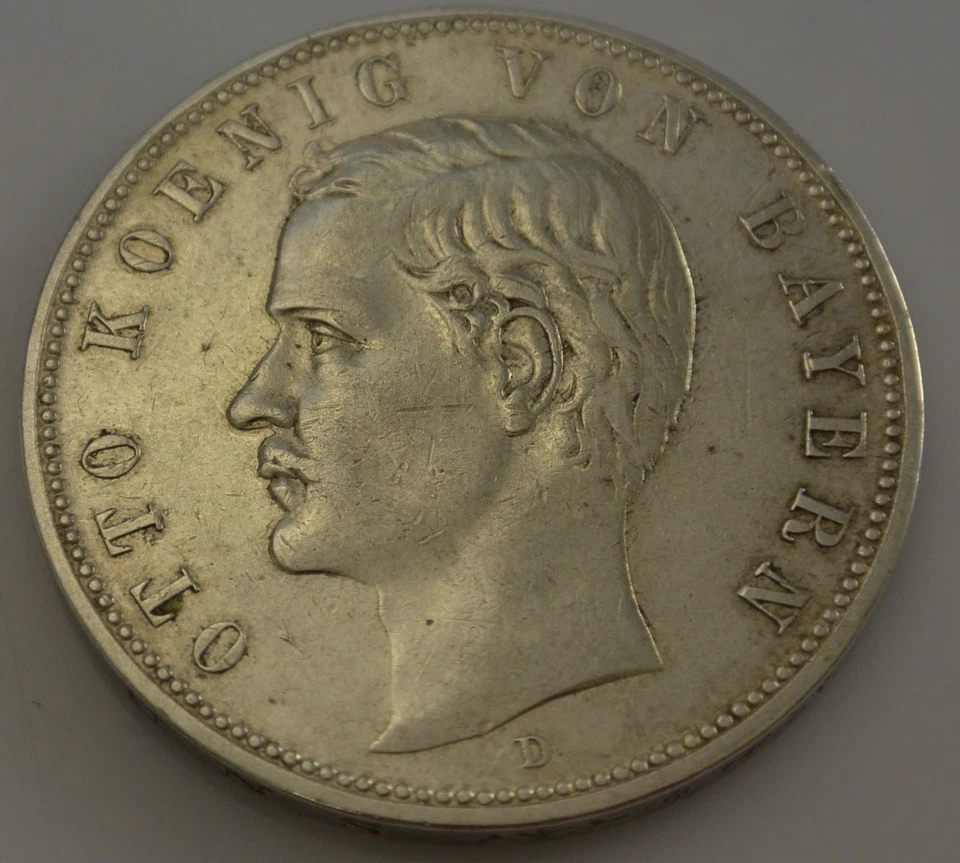 5 MARK OTTO KÖNIG 1908 D VON BAYERN  MÜNZE SILBER . - Bild 3 von 4