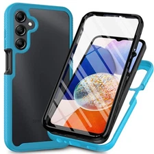 For Samsung A15 A25 A35 A05s Shockproof Built-in Screen Cover Clear Back Case