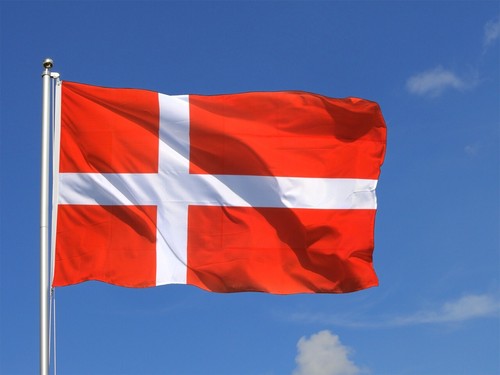 The Danish flag 49X33CMS), Outdoor flag , Vintage flag - Picture 2 of 9