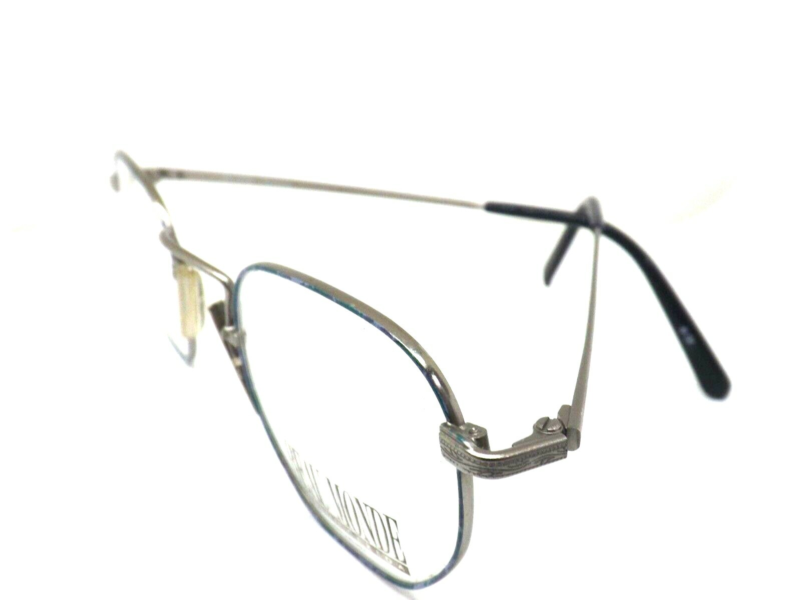 BEAU MONDE Metal Round Eyeglass Frames For View Gray 1990 Italy Unisex image 5