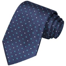 Mens Necktie Polka Dot Ties For Men Classic Dressing Accessories 02 Navy Blue
